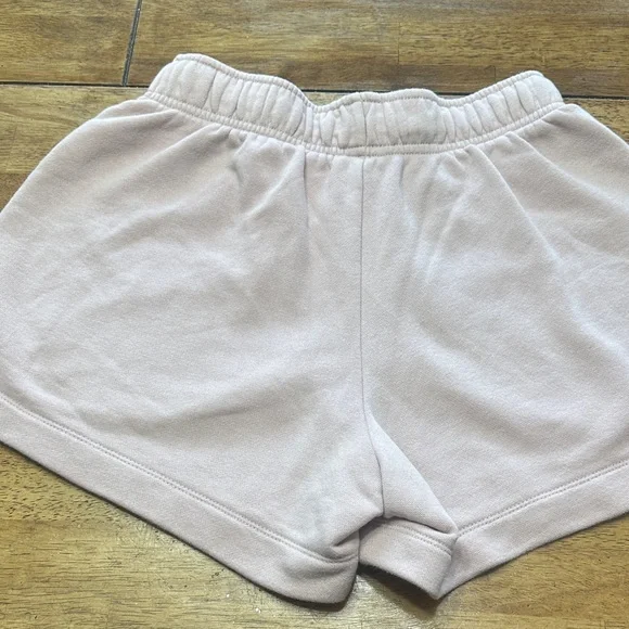 Nike Women's Light Pink Fleece Shorts - Picture 5 of 5